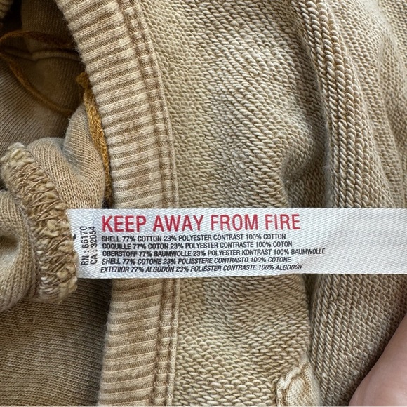 NWT Free People Timko Onesie One Piece Wide Leg Jumpsuit FP Movement Sweat Tan - Picture 7 of 10